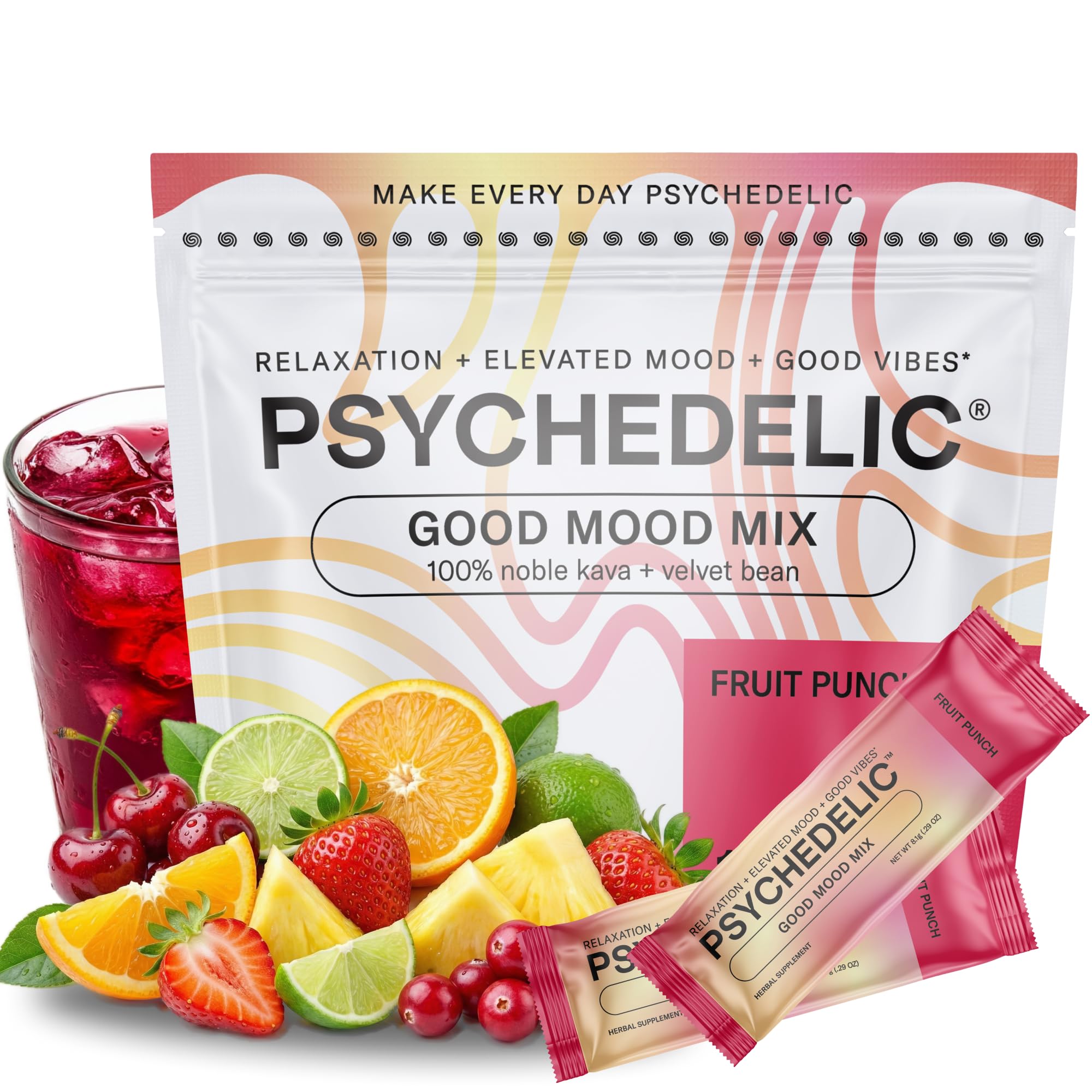 Amazon.com: Psychedelic Water Good Mood Mix - Fruit Punch - Powder